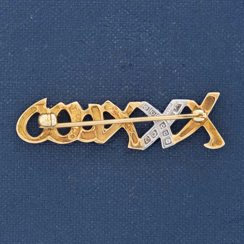 Vintage Diamond XO Brooch, by Paloma Picasso for Tiffany & Co.