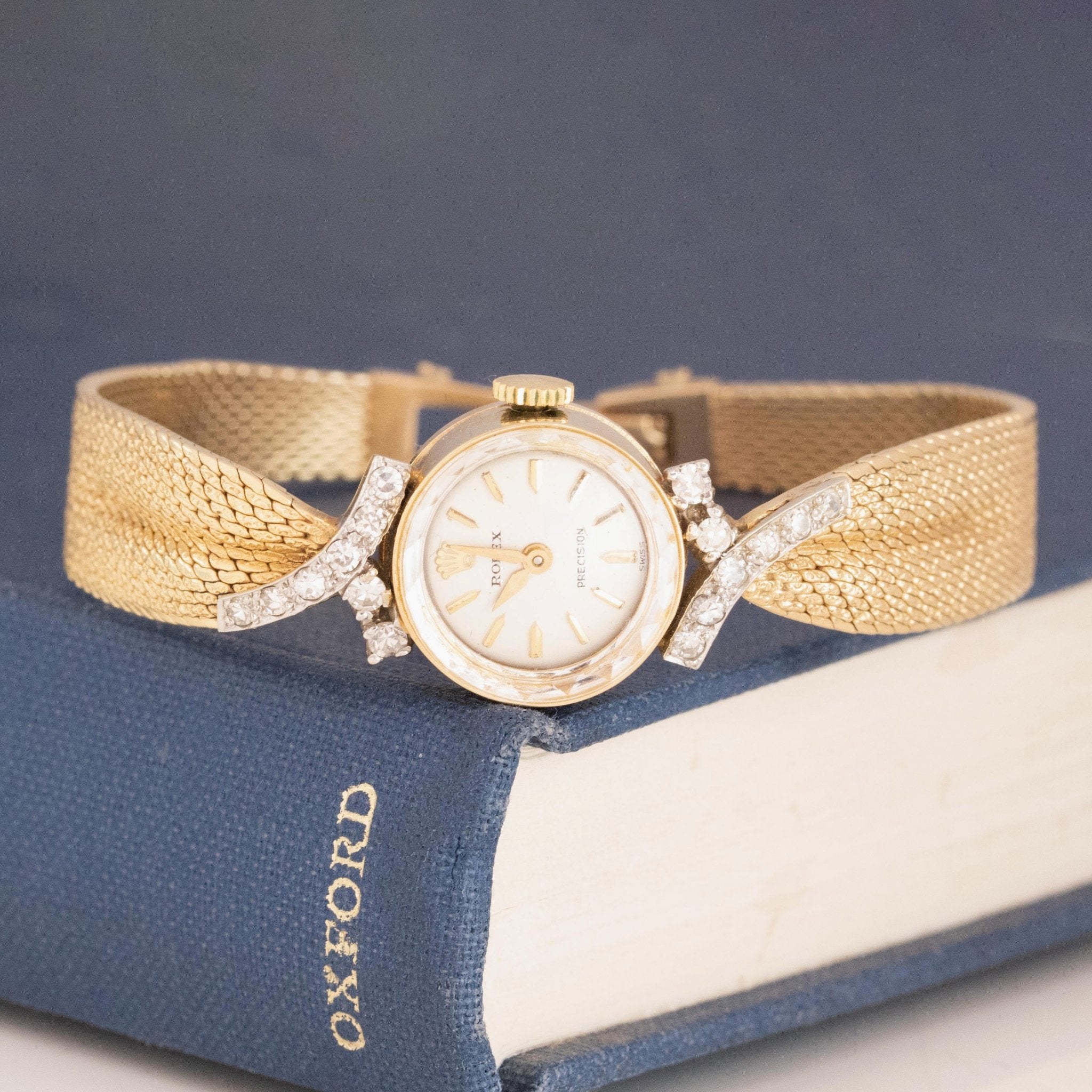 Vintage Diamond Yellow Gold Cocktail Watch by Rolex