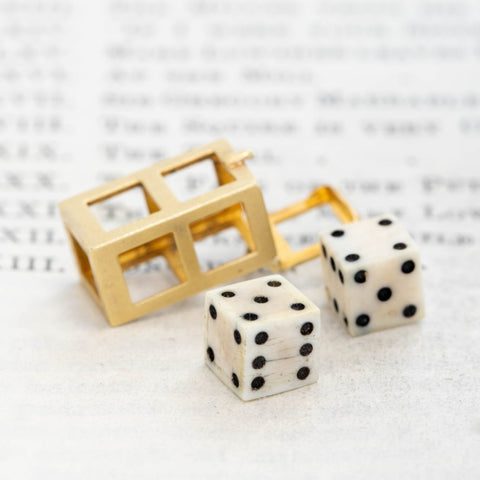 Vintage Die Cage Charm