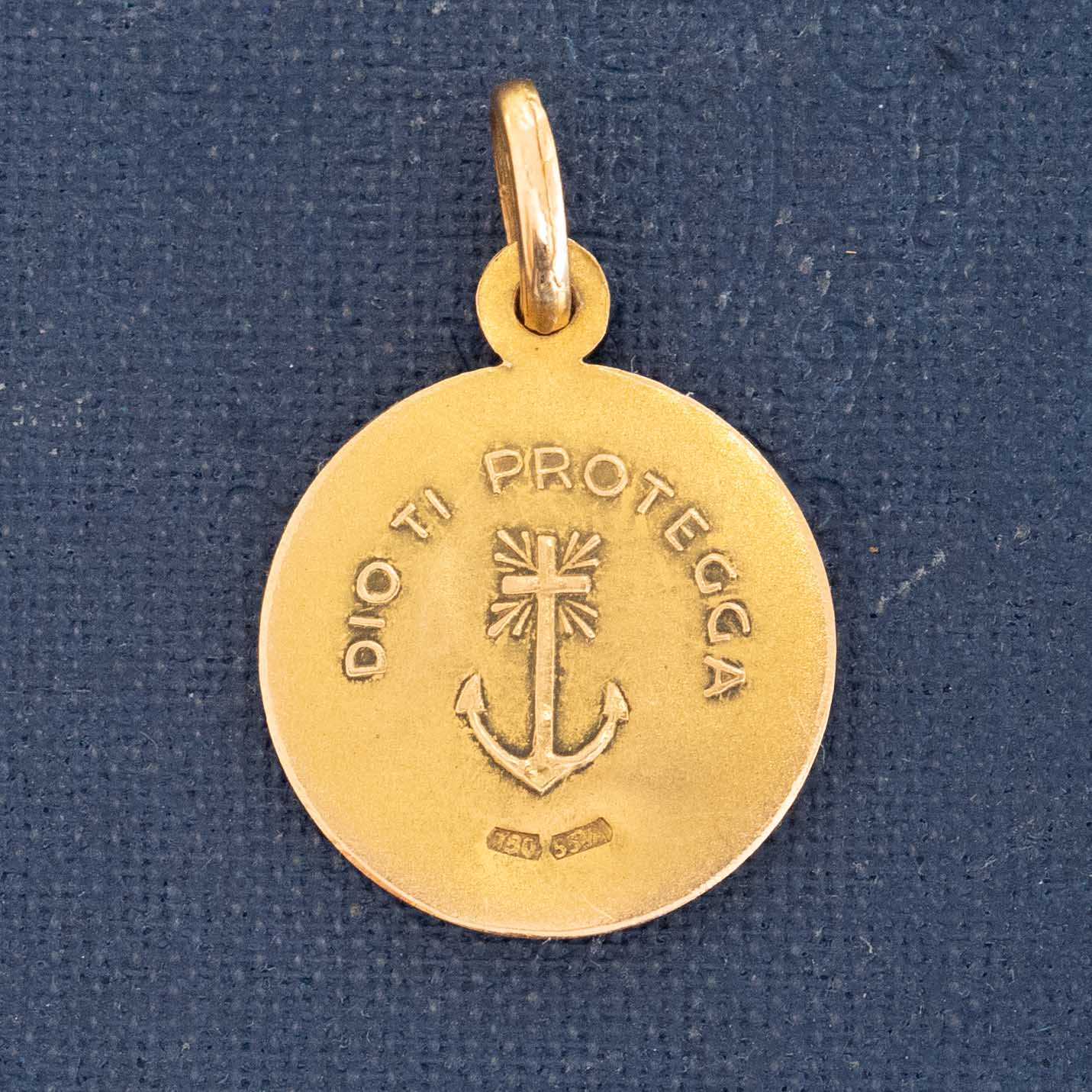 Vintage "Dio Ti Protegga" (May God Protect You)  Religious Charm, Italian