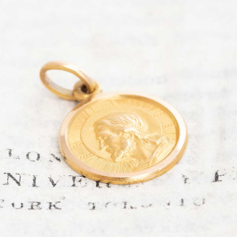 Vintage "Dio Ti Protegga" (May God Protect You)  Religious Charm, Italian