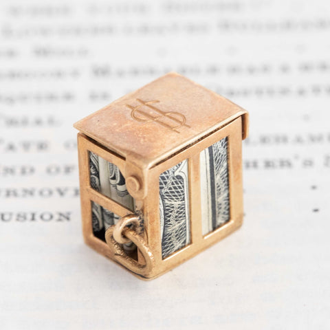 Vintage Dollar Cage Charm
