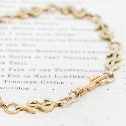 Vintage Dollar Sign Chain Bracelet