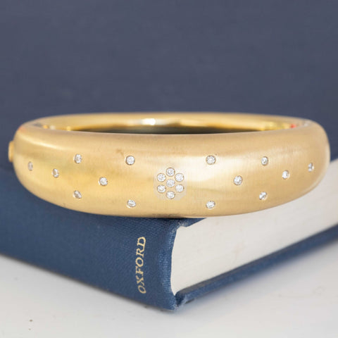 Vintage Diamond Domed Bangle