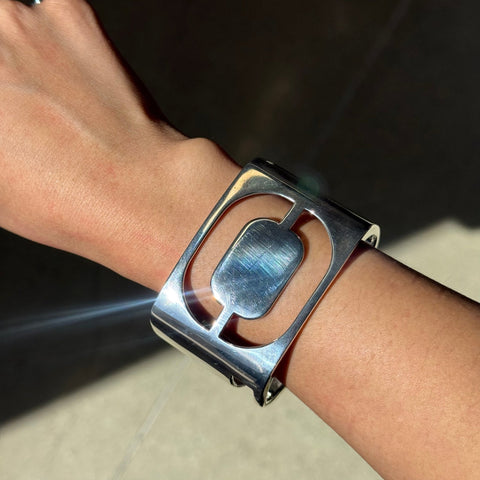 Vintage Donald Claflin for Tiffany & Co. LOVE silver wide bangle – alternate view 4
