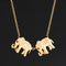 Vintage Double Elephant Necklace