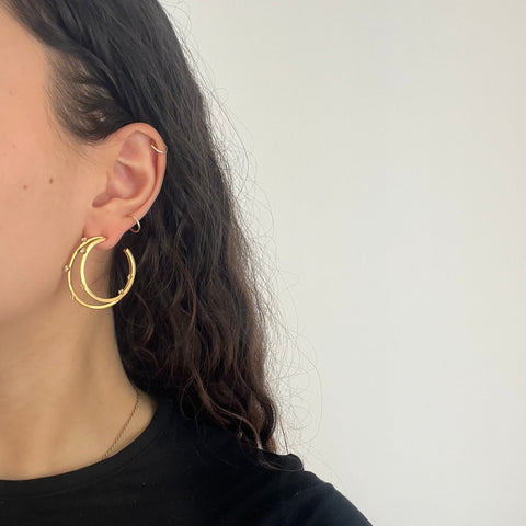 Vintage Double Hoop Diamond Earrings by Tiffany & Co.