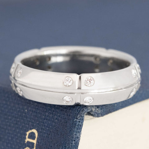 Vintage Double Row Diamond Band