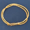 Vintage double strand block link bracelet in 18kt yellow gold