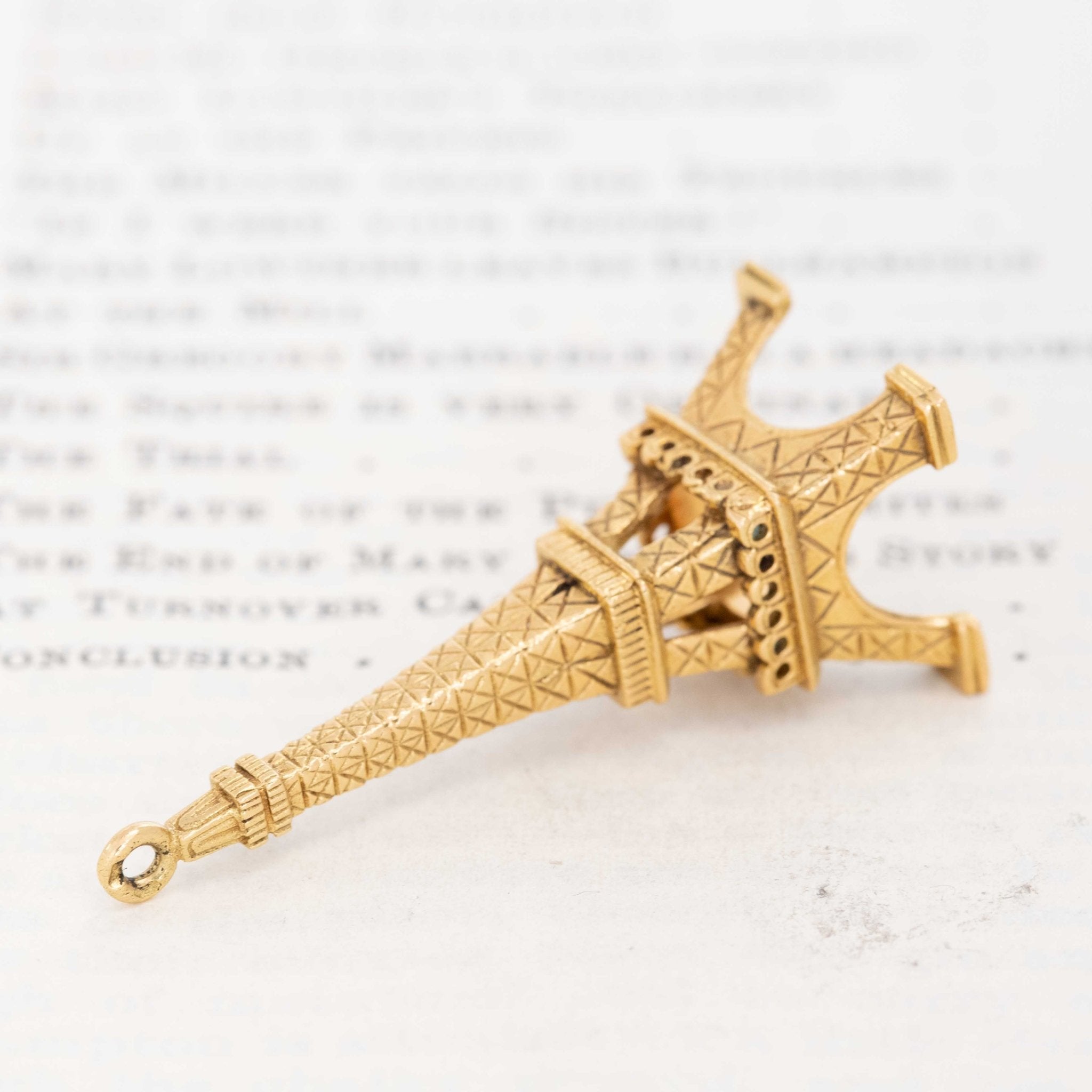 Vintage Eiffel Tower Charm, French
