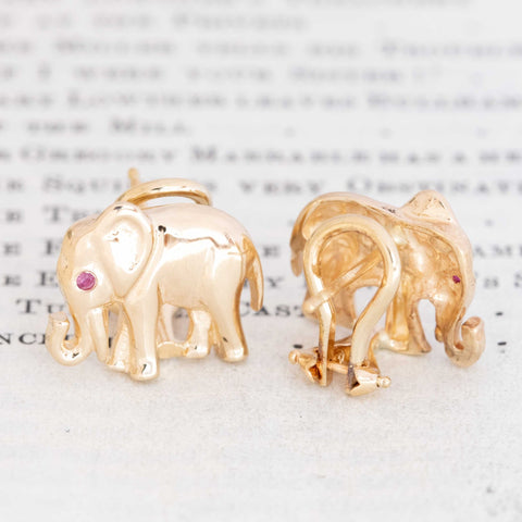 Vintage Elephant Earrings