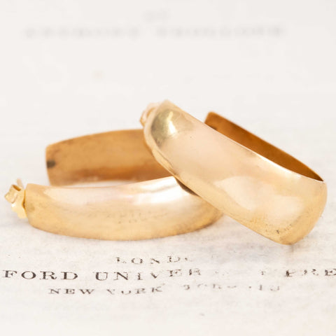 Vintage Elongated Hoop Earrings