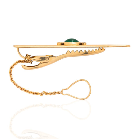 Vintage Emerald & Diamond Tie Clip, by Cariter