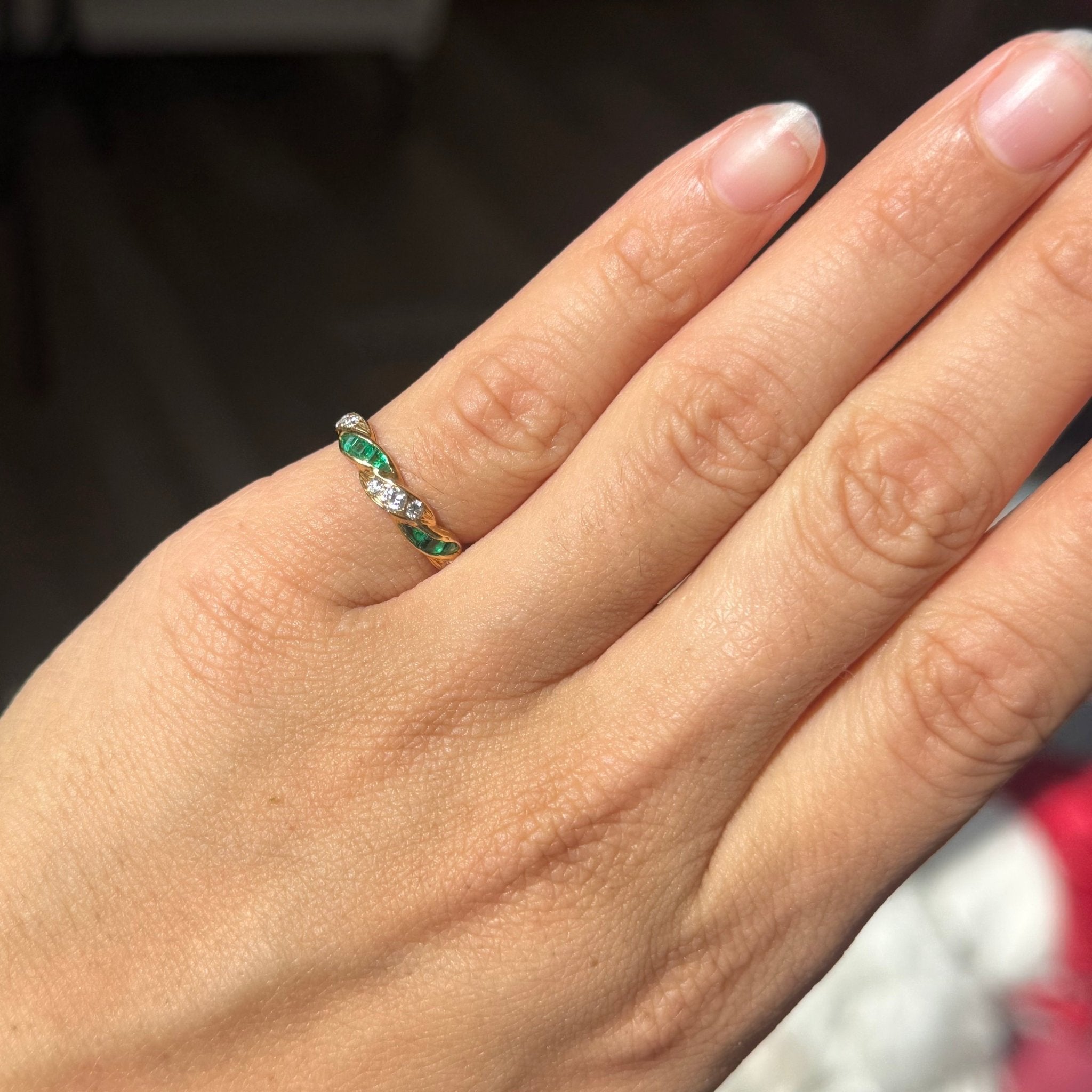 Vintage Emerald & Diamond Twist Band, by Tiffany & Co.