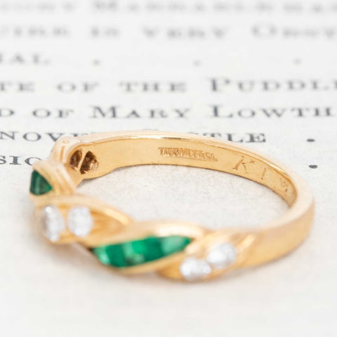Vintage Emerald & Diamond Twist Band, by Tiffany & Co.