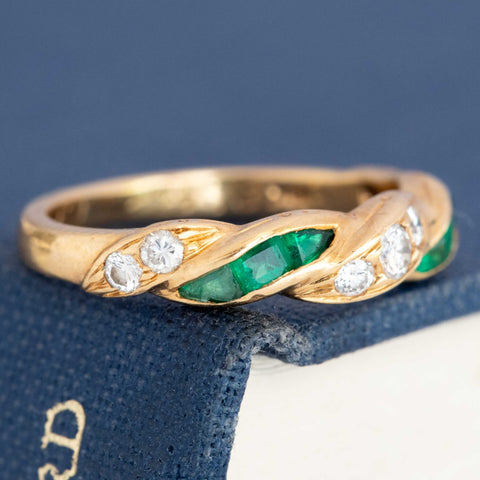 Vintage Emerald & Diamond Twist Band, by Tiffany & Co.