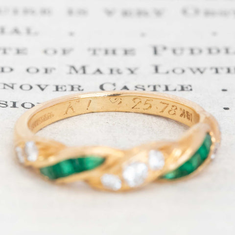 Vintage Emerald & Diamond Twist Band, by Tiffany & Co.