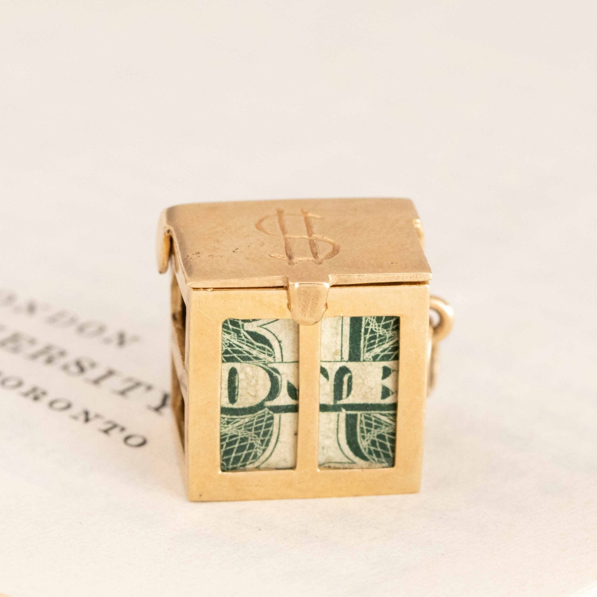 Vintage Emergency Cash Box Charm