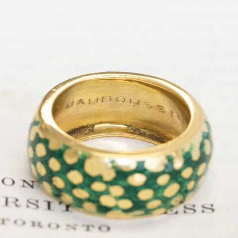 Vintage Enamel Band by Mauboussin