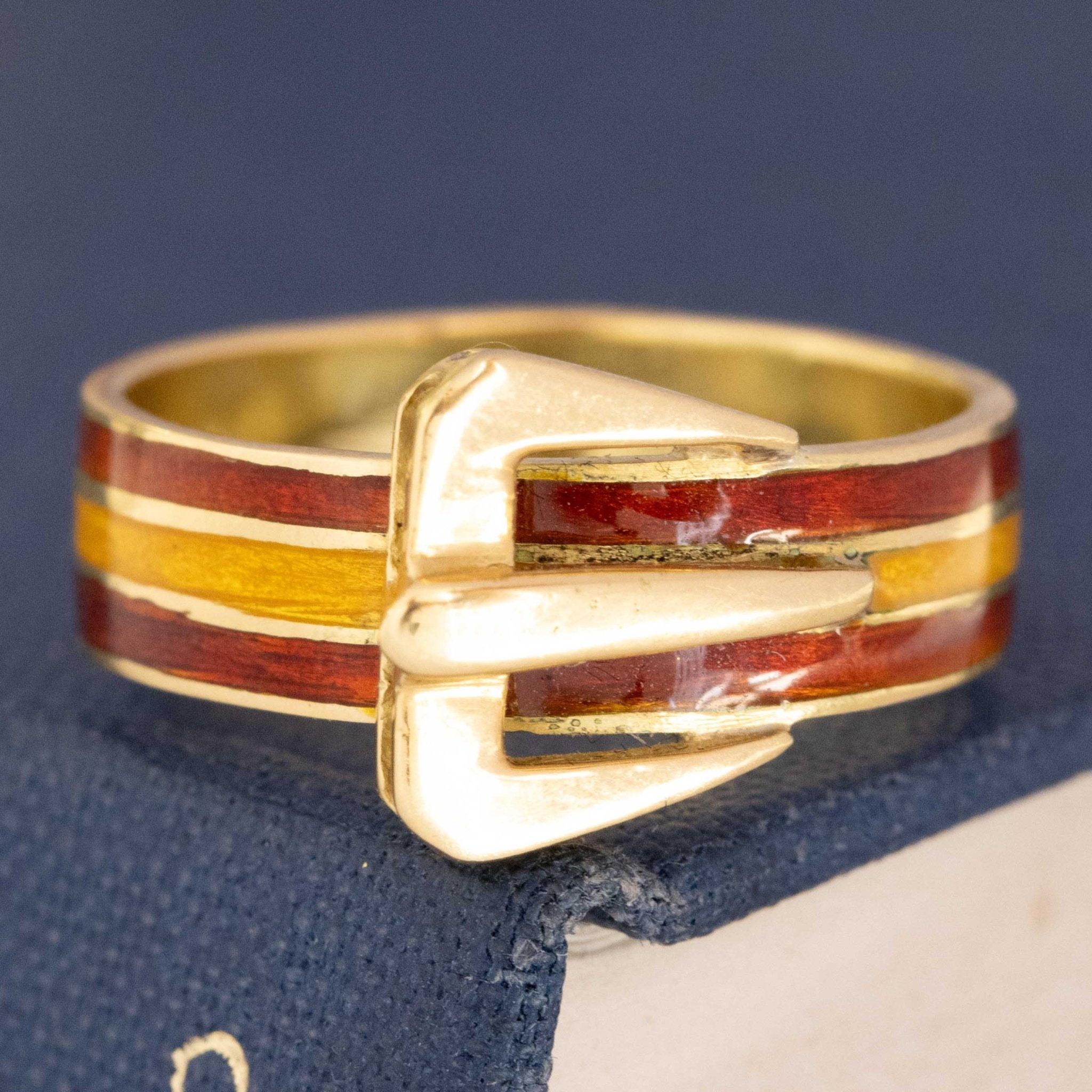 Vintage Enamel Buckle Band by Gucci
