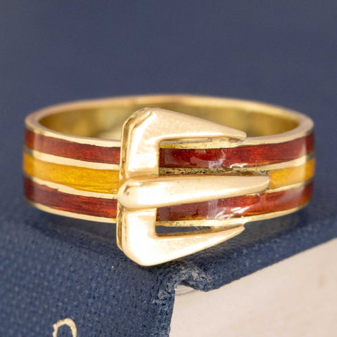 Vintage Enamel Buckle Band by Gucci
