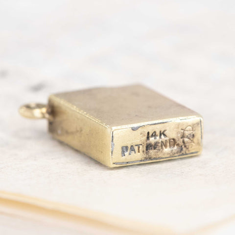 Vintage Enamel Camel Cigarette Box Charm
