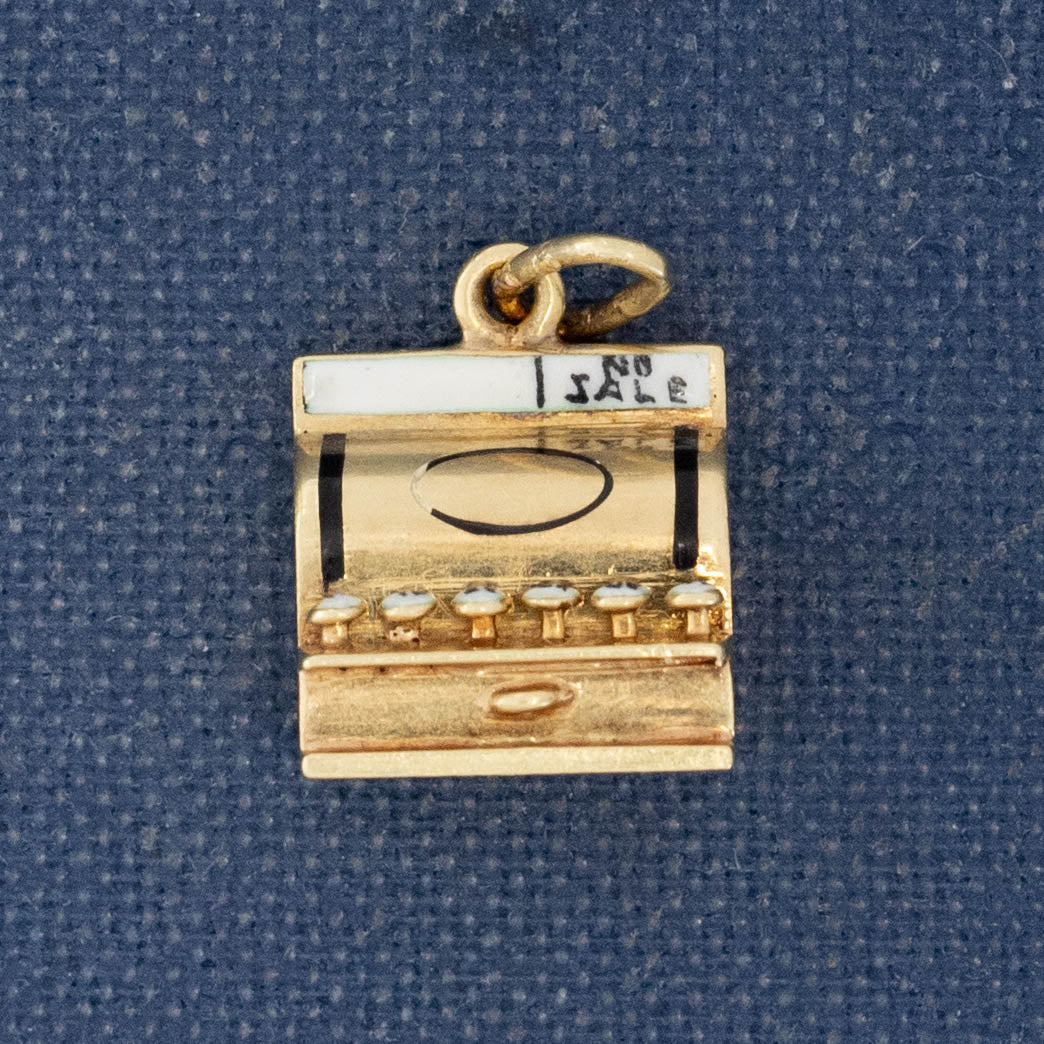 Vintage Enamel Cash Register Charm