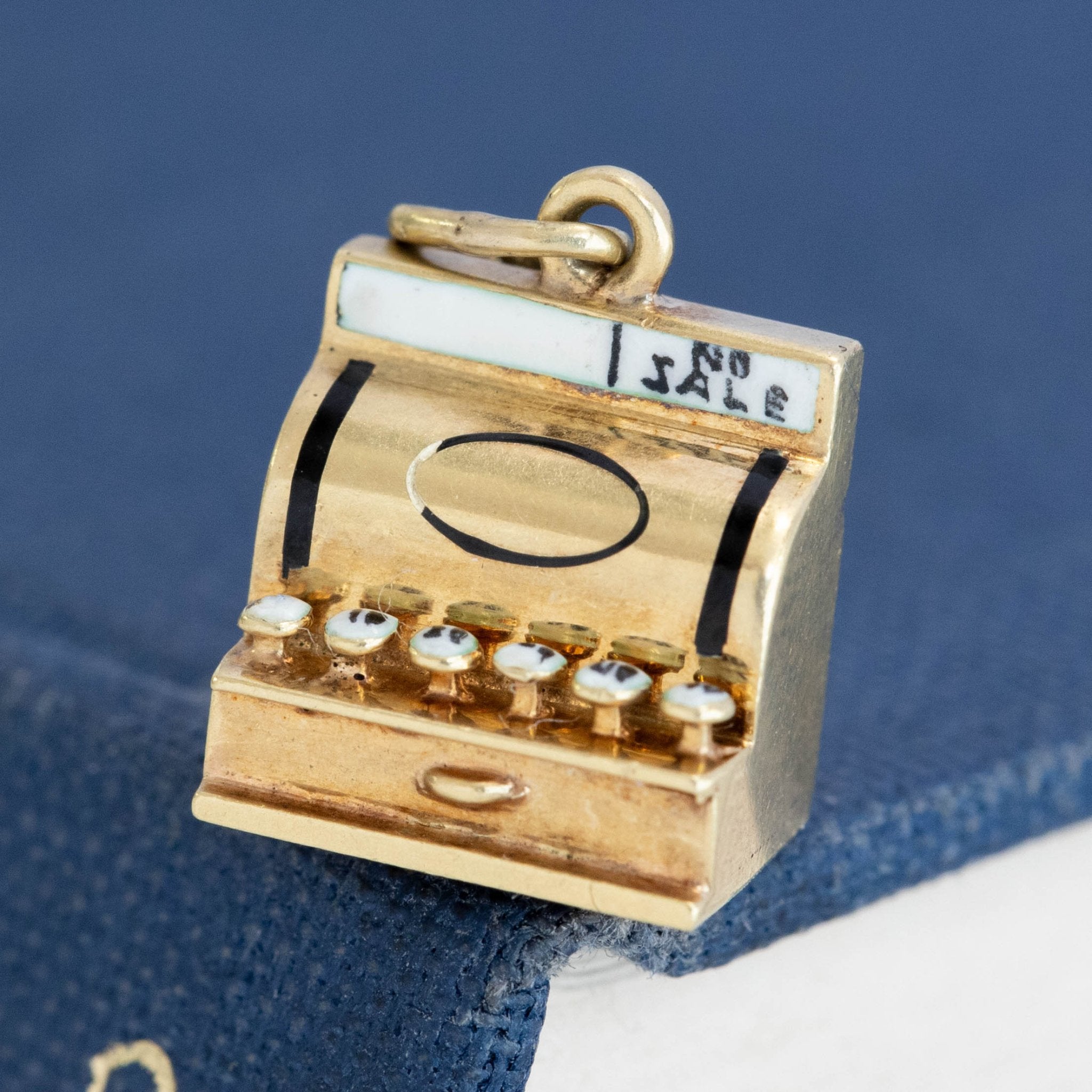 Vintage Enamel Cash Register Charm