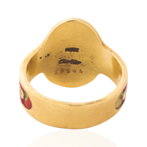 RARE Vintage Enamel Cigar Ring, by Cartier