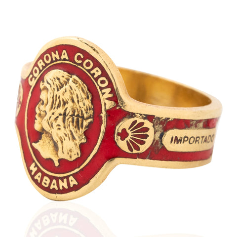 RARE Vintage Enamel Cigar Ring, by Cartier