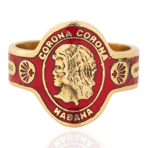 Vintage Enamel Cigar Ring, by Cartier