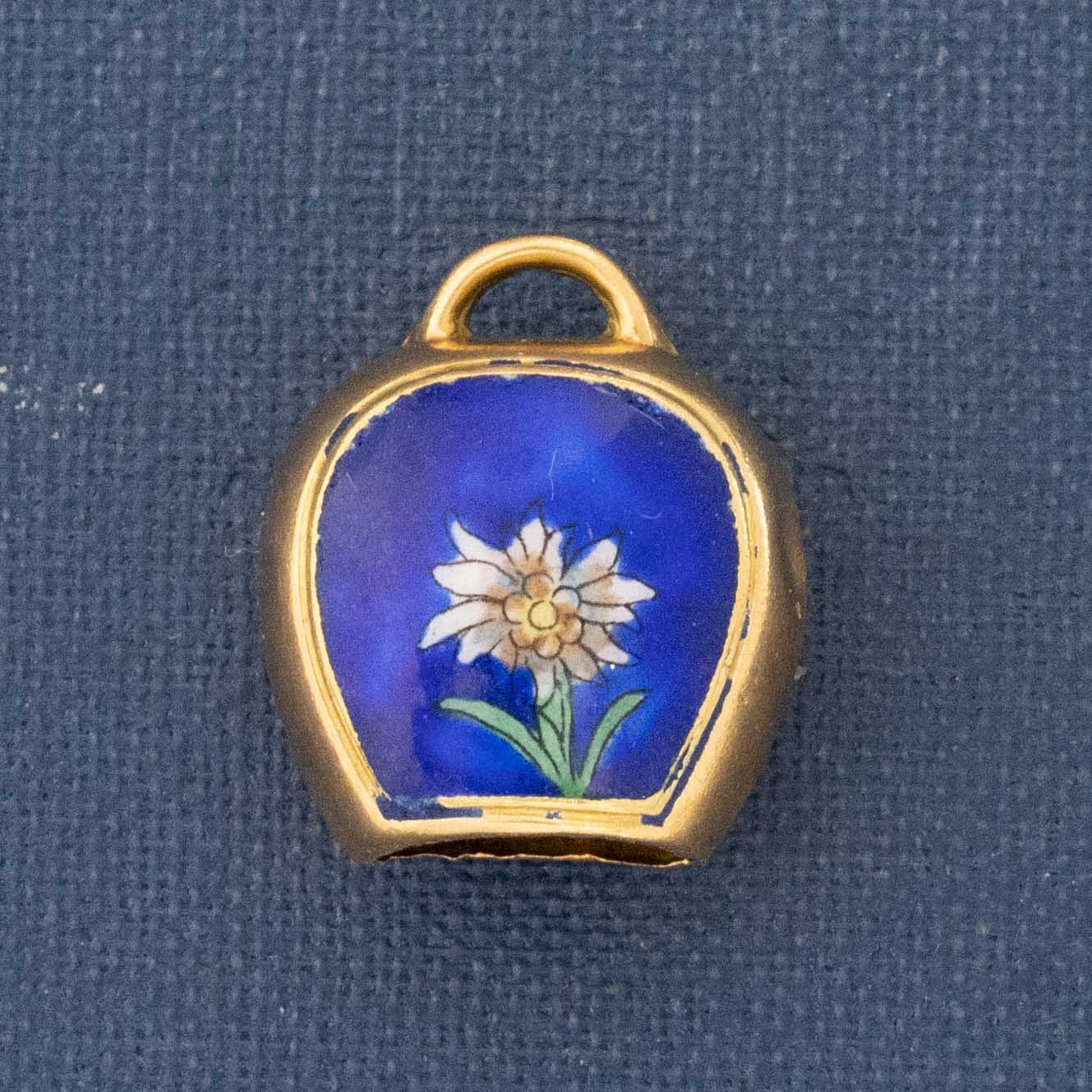 Vintage Enamel Flower Bell Charm