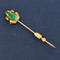 Vintage David Webb enamel frog pin in 18K yellow gold with ruby eyes, signed Webb 18K, from his iconic animal collection.