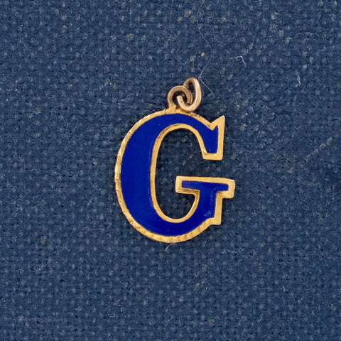 Vintage Enamel G Letter Charm