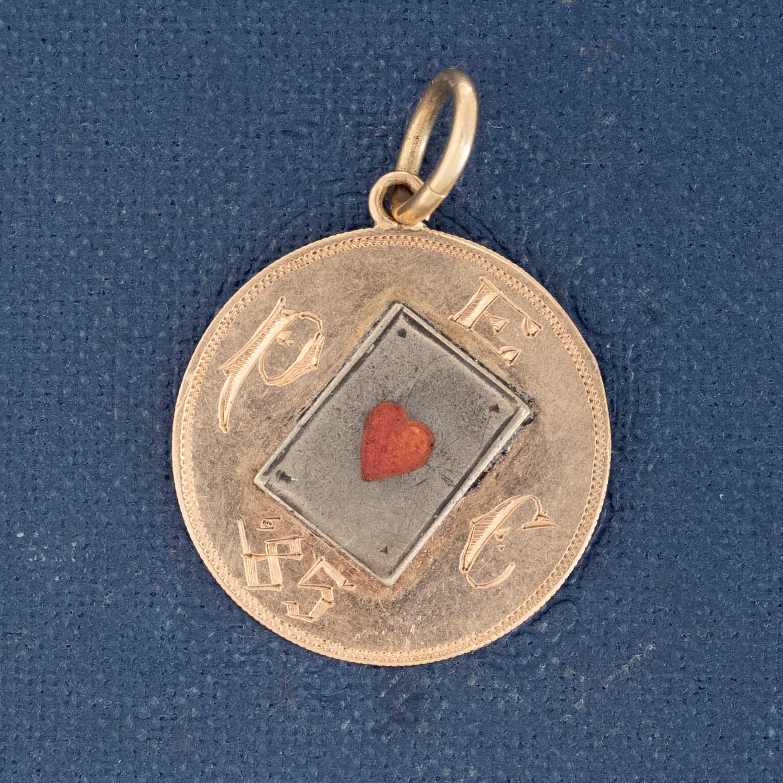 Vintage Enamel Heart Medallion