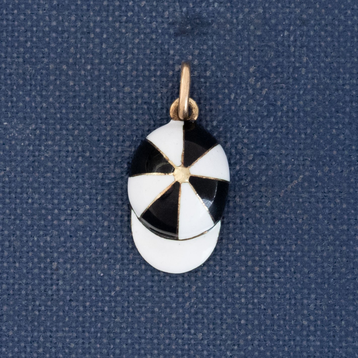 Vintage Enamel Jockey Cap Charm