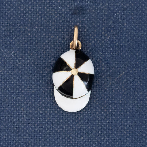 Vintage Enamel Jockey Cap Charm