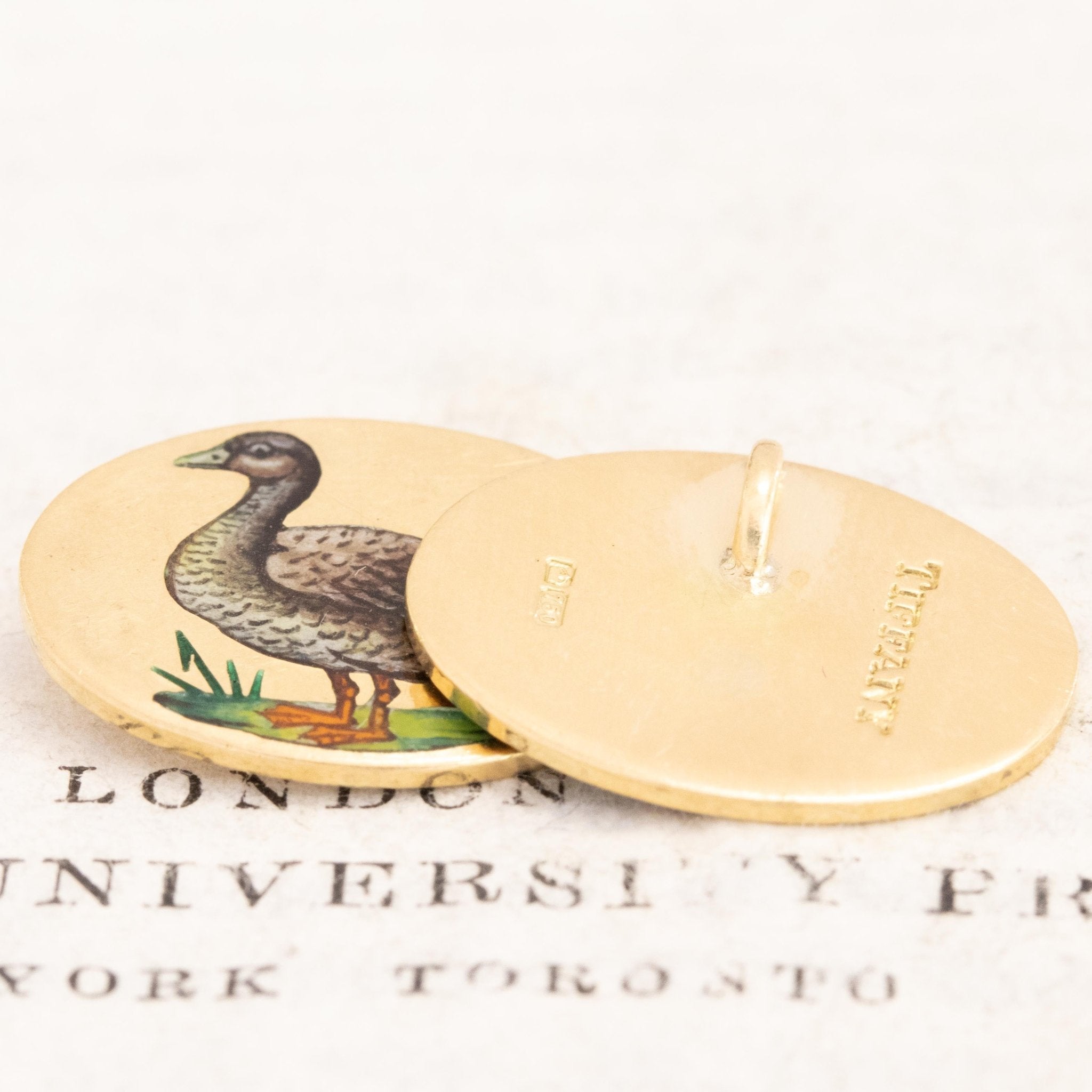 Vintage Enamel Mallard Duck Charm by Tiffany and Co.