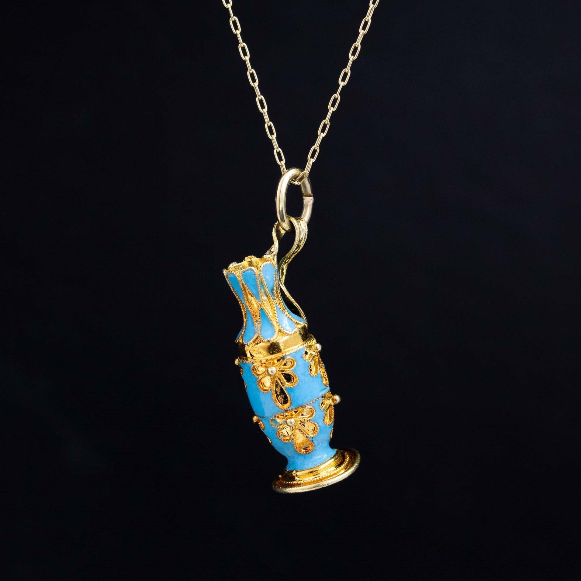 Vintage Enamel Vase Pendant/Charm