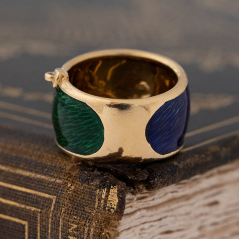 Vintage Enamel Zipper Band by Kutchinksy