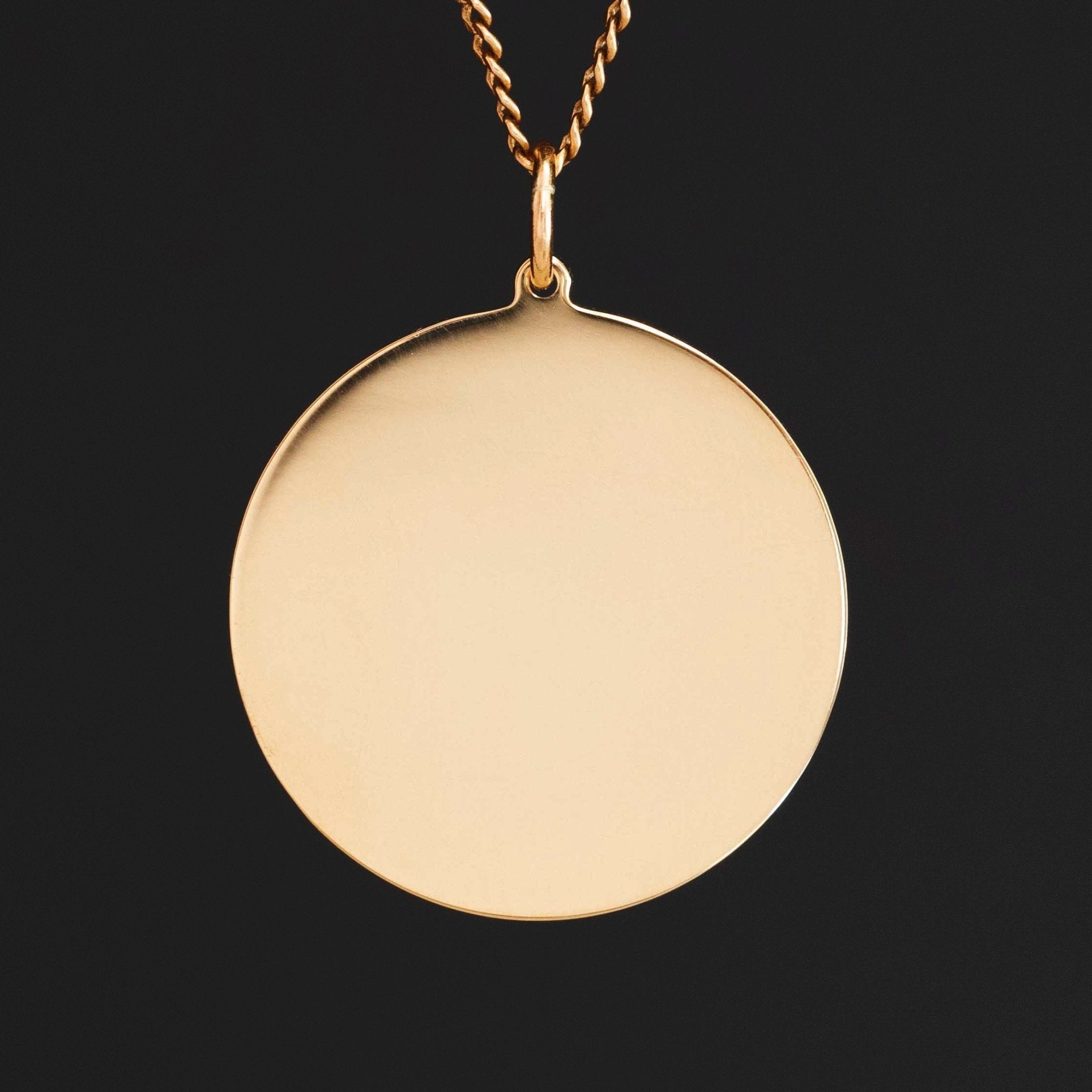 Vintage Engravable Medallion Pendant