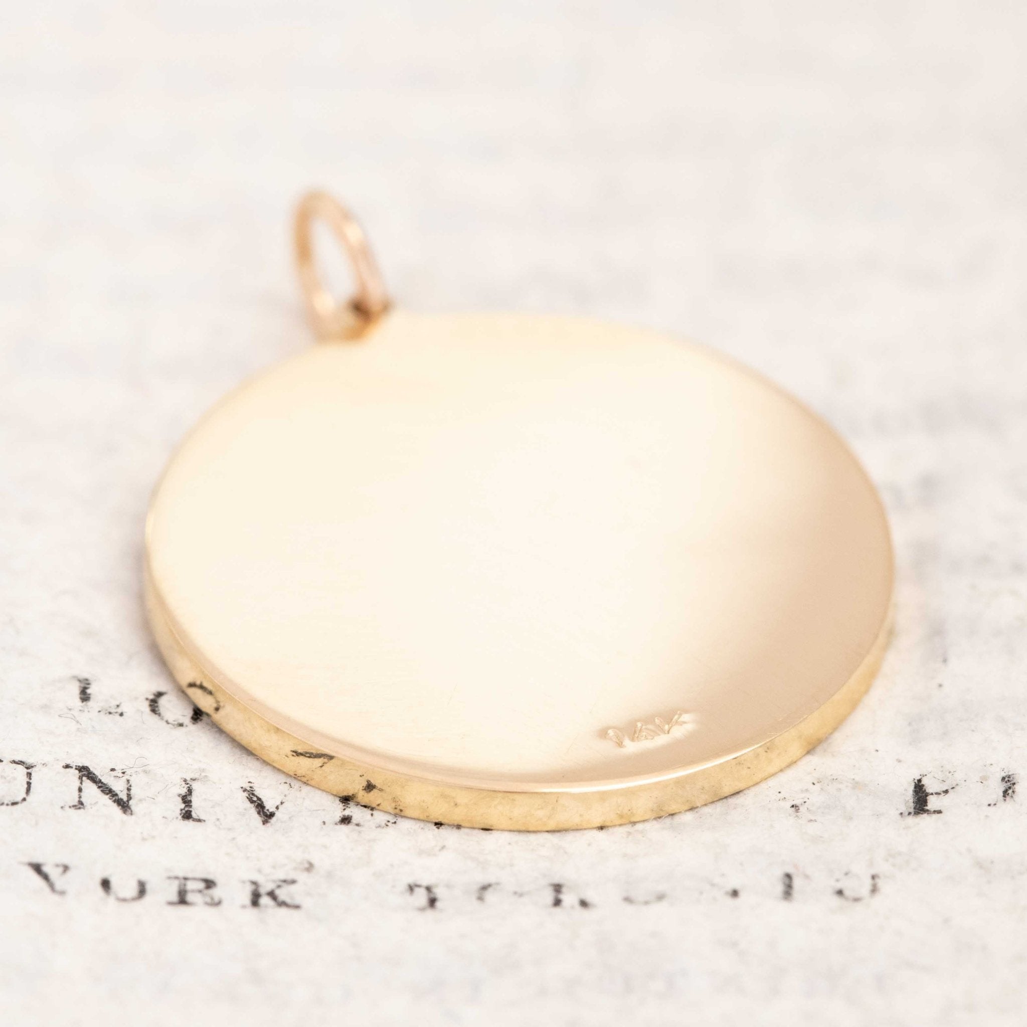 Vintage Engravable Medallion Pendant