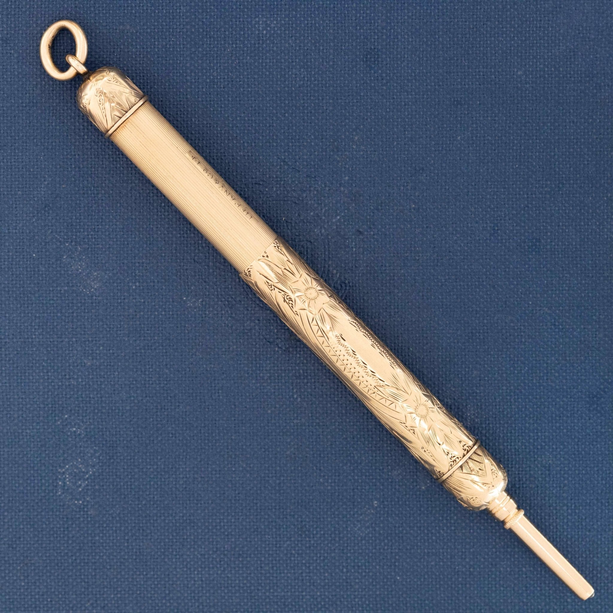 Vintage Engraved Retractable Pencil Pendant, by Tiffany & Co.