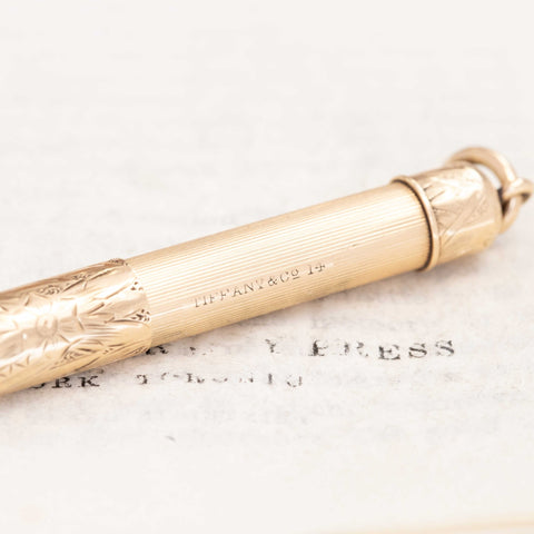 Vintage Engraved Retractable Pencil Pendant, by Tiffany & Co.