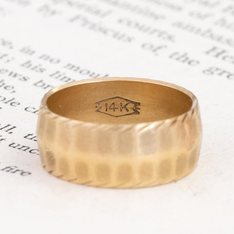 Vintage Engraved Wide Band
