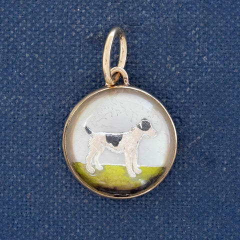 Vintage Essex Crystal Dog Pendant