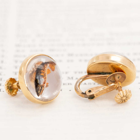 Vintage Essex Crystal Fish Clip-On Earrings