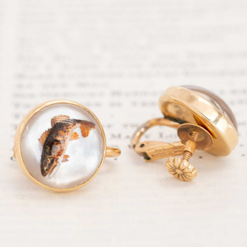 Vintage Essex Crystal Fish Clip-On Earrings