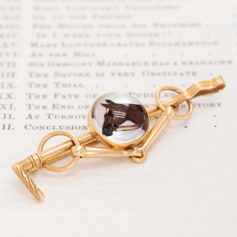 Vintage Essex Crystal Horse Brooch