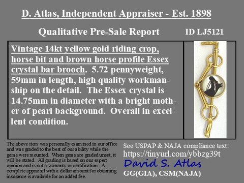 Vintage Essex Crystal Horse Brooch